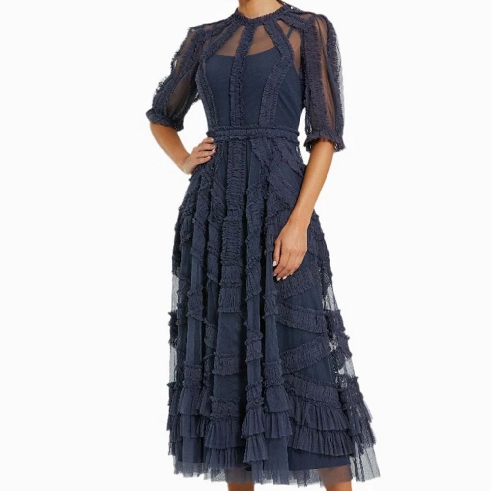 Mac Duggal Navy Dress